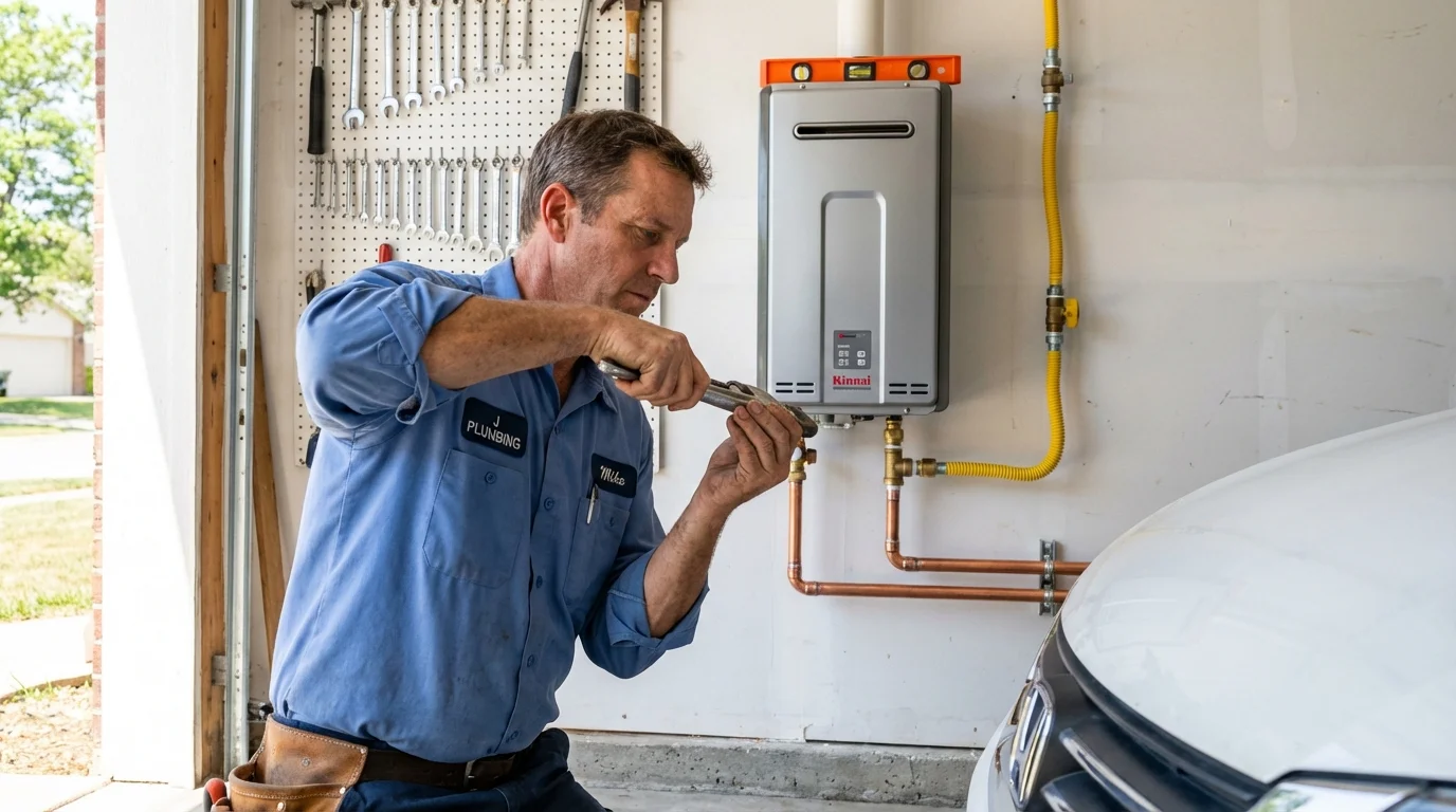 Tankless water heater installation by a Johns Plumbing LLC plumber in Phoenix